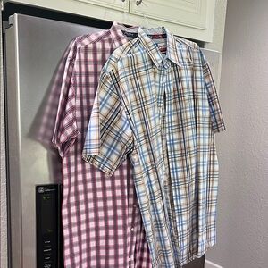 2 Wrangler Cowboy Cut collection by George Strait short sleeve work shirts